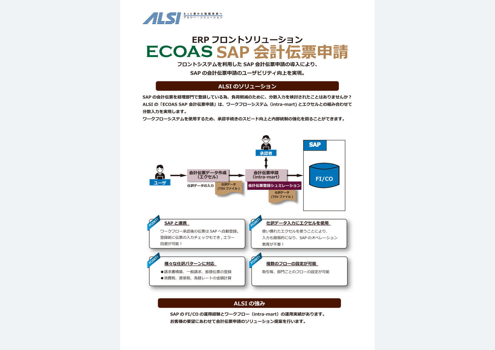 ECOAS SAP 会計伝票申請