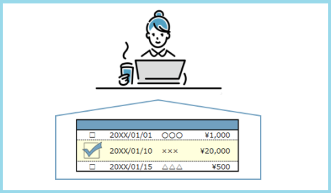キャッシュレス決済データを使って申請