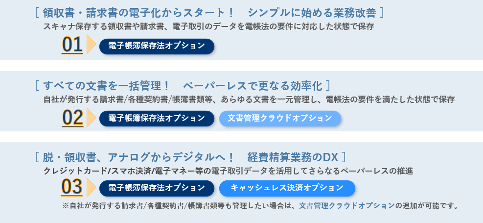 電子帳簿保存法オプションチャート